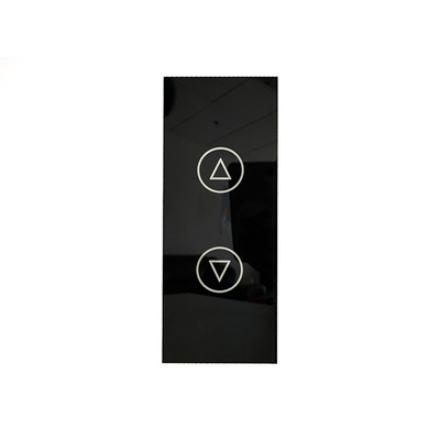 Black Glass Elevator LOP Dot Matrix Display Operational Lift Cop Panel For Button Switch